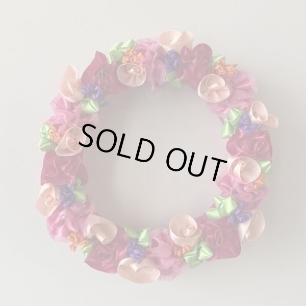 画像1: 【フラワーリース】リボンで作るKawaiiお花（キットのみ） (1)