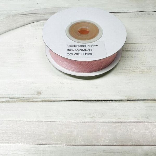 画像3: 【プレーンオーガンザ　リボン】s5/8インチ幅　25ヤード　1 (3)