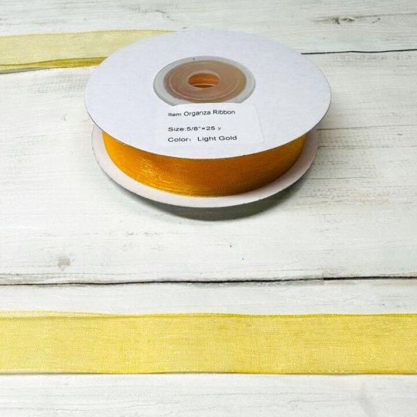 画像6: 【プレーンオーガンザ　リボン】s5/8インチ幅　25ヤード　1 (6)