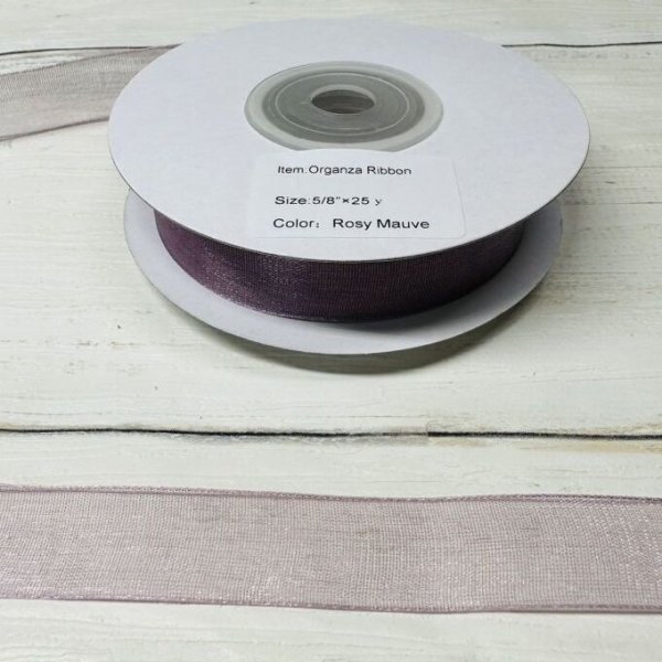 画像3: 【プレーンオーガンザ　リボン】s5/8インチ幅　25ヤード　3 (3)