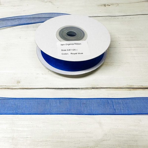 画像2: 【プレーンオーガンザ　リボン】s5/8インチ幅　25ヤード　3 (2)
