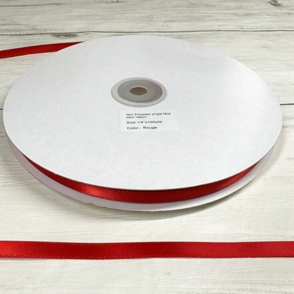 画像2: 【サテン リボン】1/4インチ幅　100ヤード　1 (2)