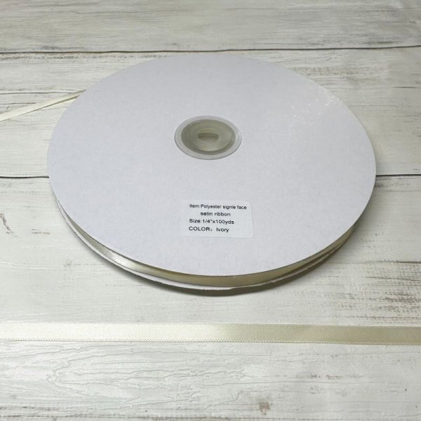 画像6: 【サテン リボン】1/4インチ幅　100ヤード　1 (6)