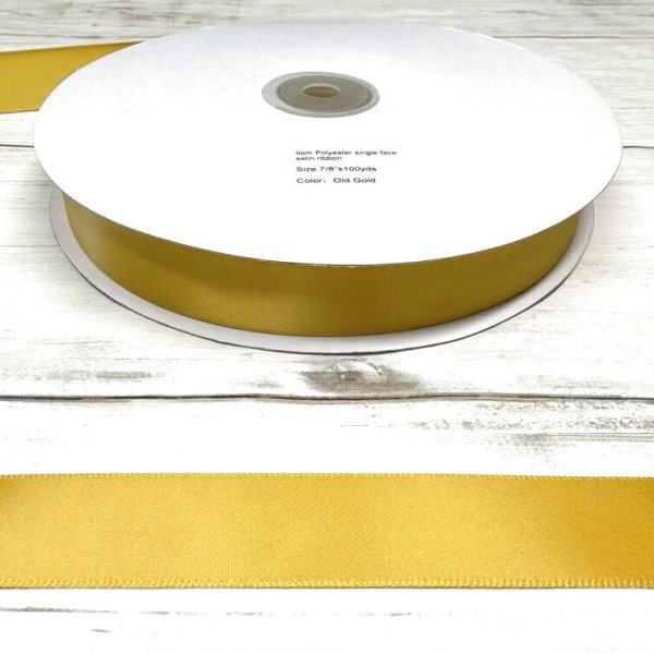 画像2: 【サテン リボン】7/8インチ(約22mm)幅　100ヤード(約91m) 黒、白、シルバー系 (2)