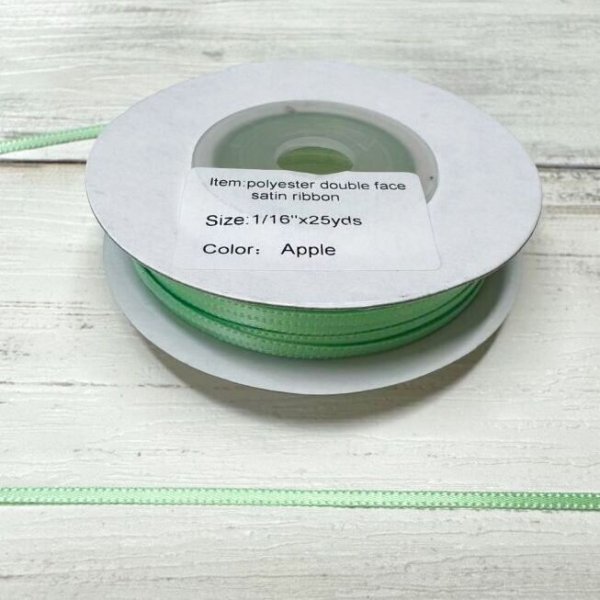 画像6: 【サテン リボン】1/16インチ幅　25ヤード 5 (6)