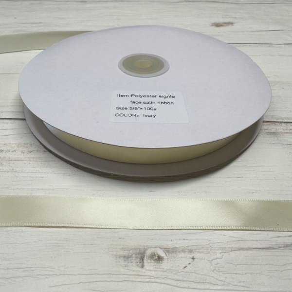 画像2: 【サテン リボン】5/8インチ(約16mm)幅　100ヤード(約91m)No.7 (2)